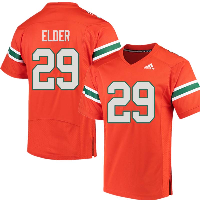 Adidas Miami Hurricanes #29 Corn Elder College Football Jerseys Sale-Orange - Click Image to Close